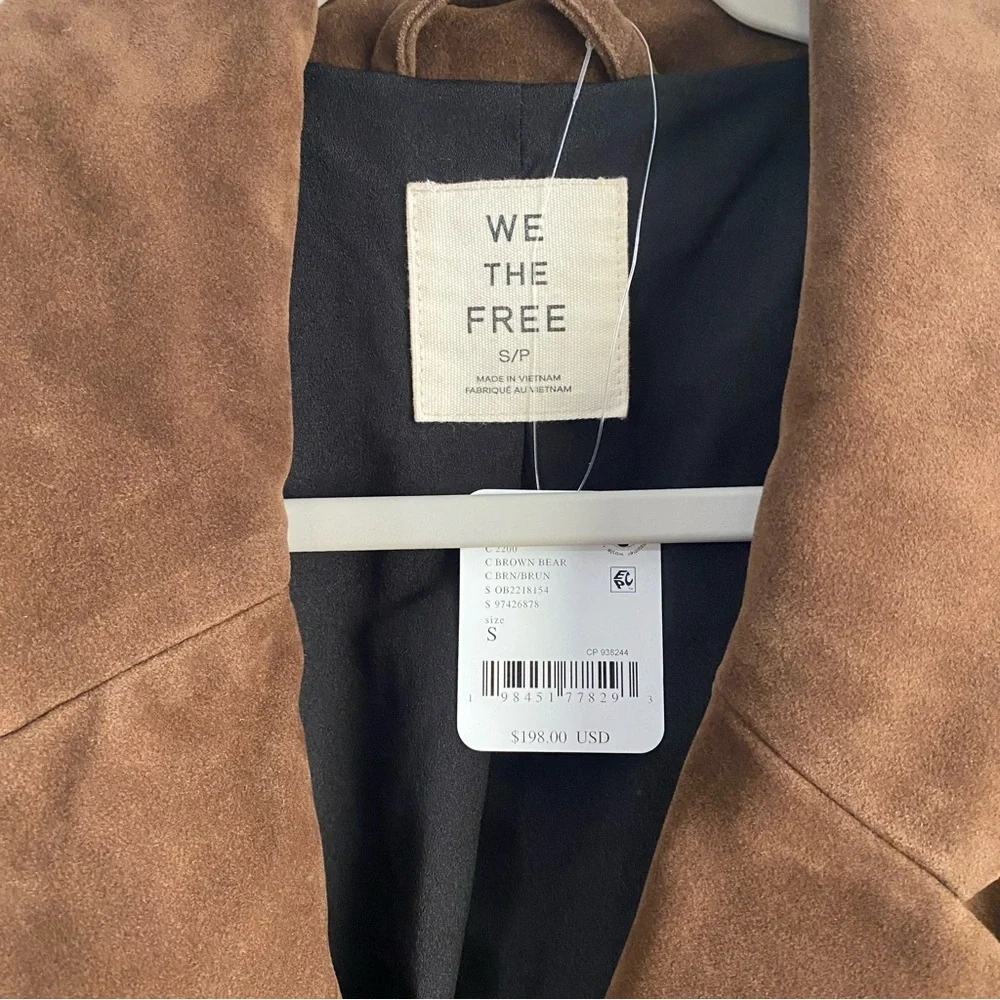 NEW Free People Paper Cut Faux Suede Blazer